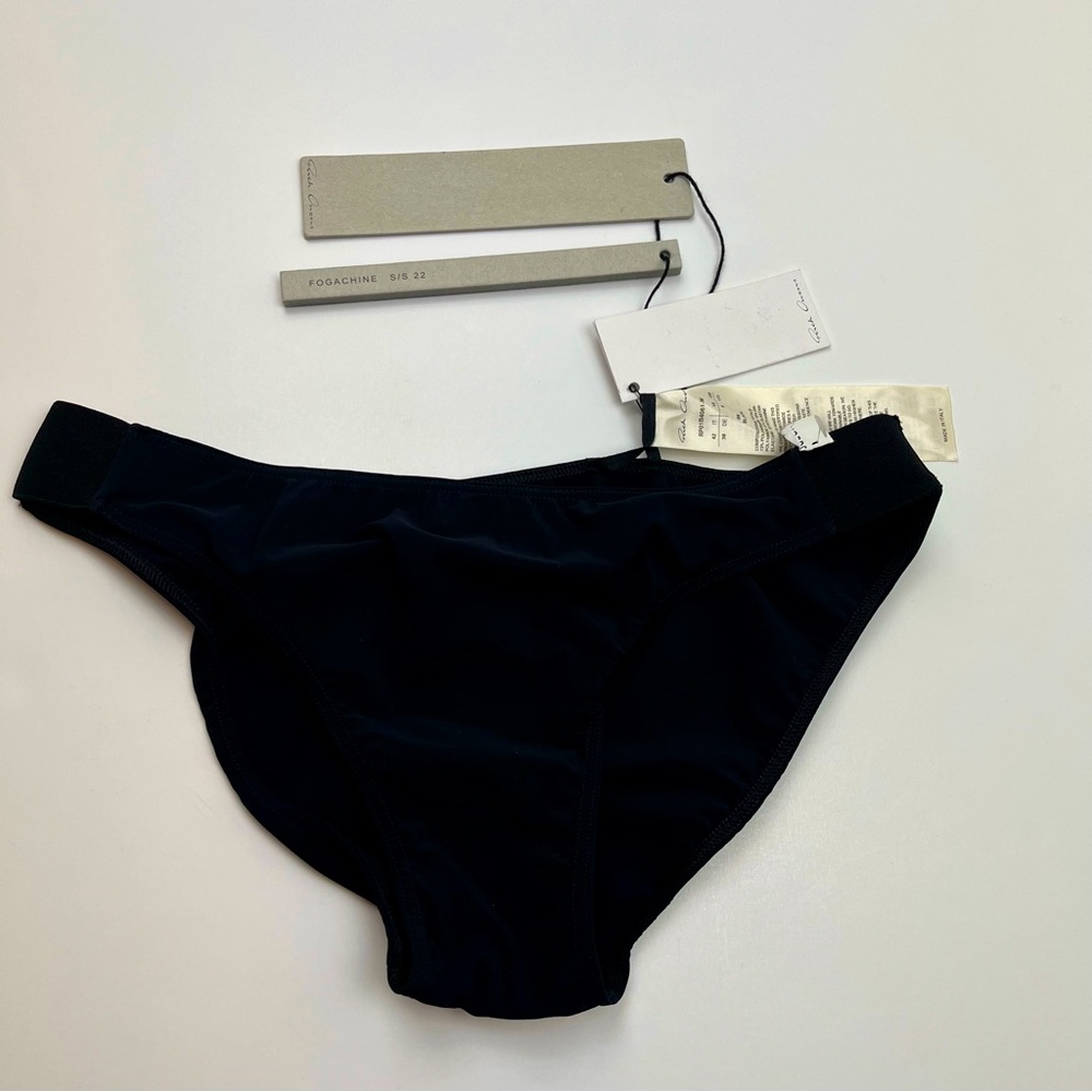 Rick Owens Fogachine Women Swim Bikini Bottom US Size 6 Black Summer Coastal NEW